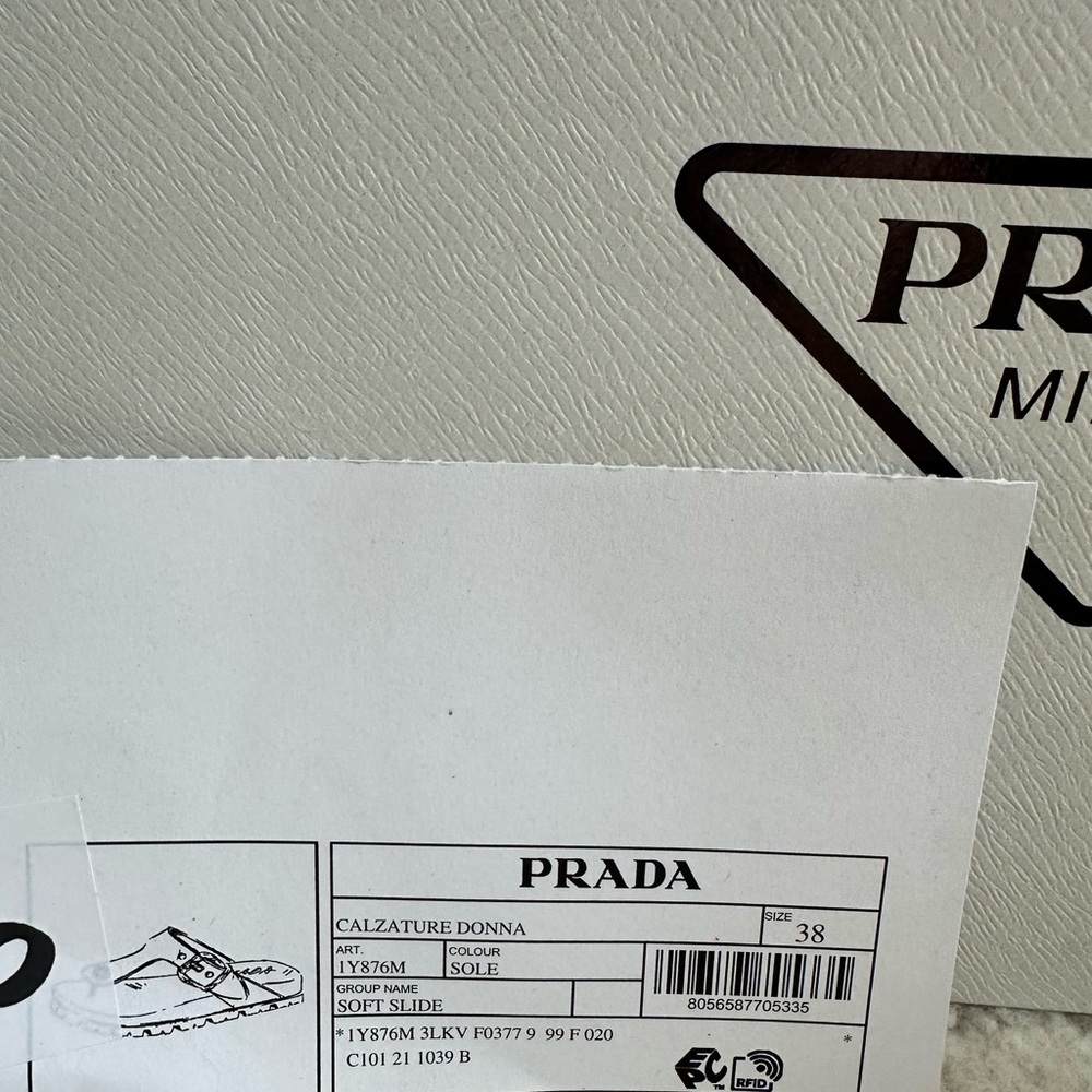 Prada Yellow Slide Sandals. Size 38 - Picture 6 of 6